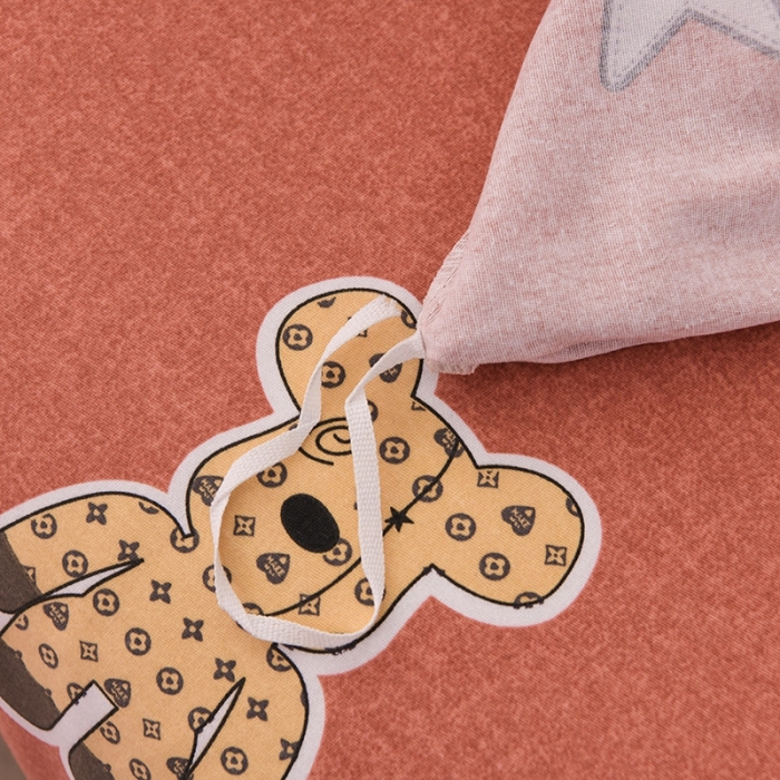 91家纺网 家纺一手货源 找家纺 润淳 2025新款加厚活性磨毛四件套纯棉三件套 小王子桔