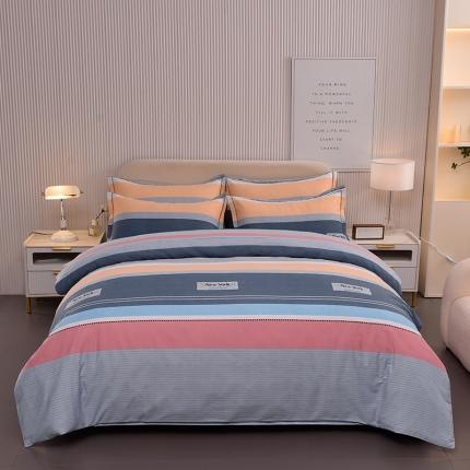 91家纺网 家纺一手货源 找家纺 润淳 2025新款加厚活性磨毛四件套纯棉三件套 炫彩时光