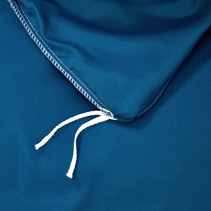 91家纺网 家纺一手货源 找家纺 啊雅家居 2025新款水洗棉加绒单面绒被套 克莱因蓝加牛奶绒