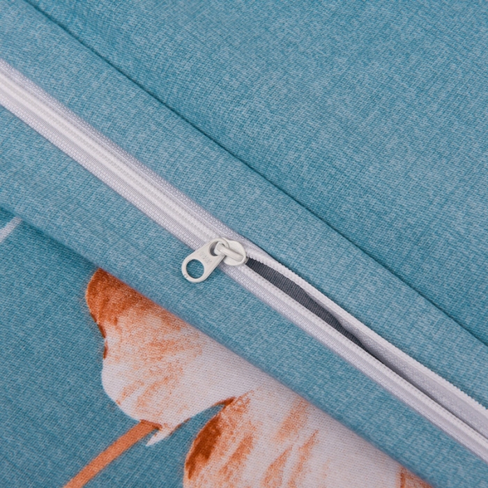 91家纺网 家纺一手货源 找家纺 润淳 2025新款加厚活性磨毛四件套纯棉三件套 叶韵飞舞 兰