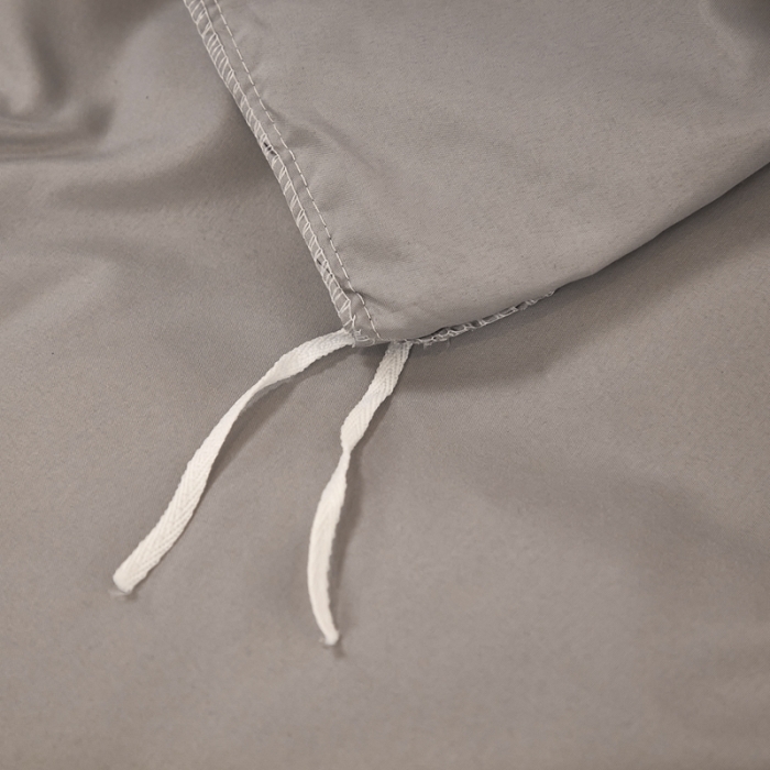 91家纺网 家纺一手货源 找家纺 啊雅家居 2025新款水洗棉加绒单面绒被套 浅灰加牛奶绒