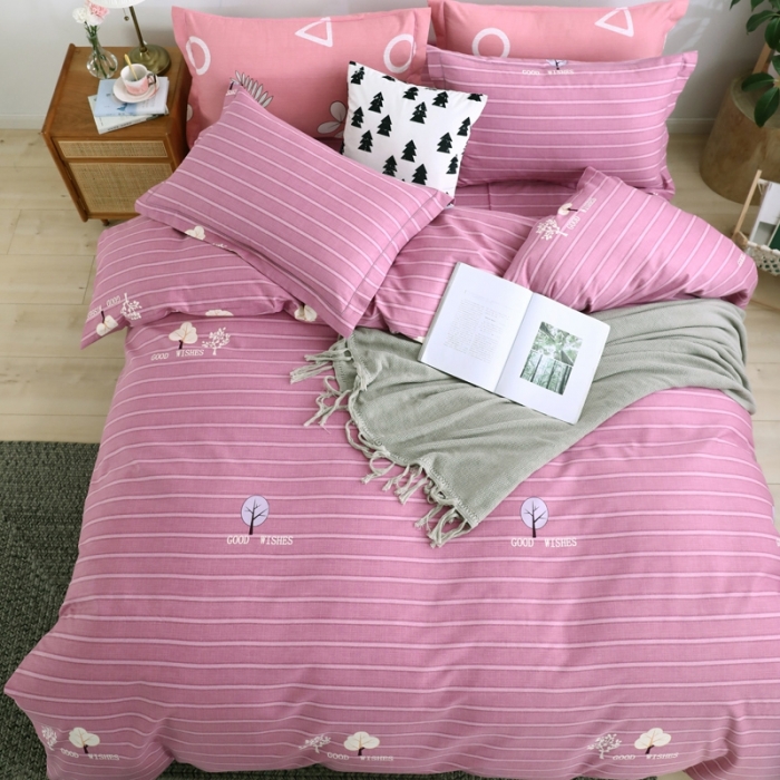 91家纺网 家纺一手货源 找家纺 润淳 2025新款加厚活性磨毛四件套纯棉三件套 醉风吟