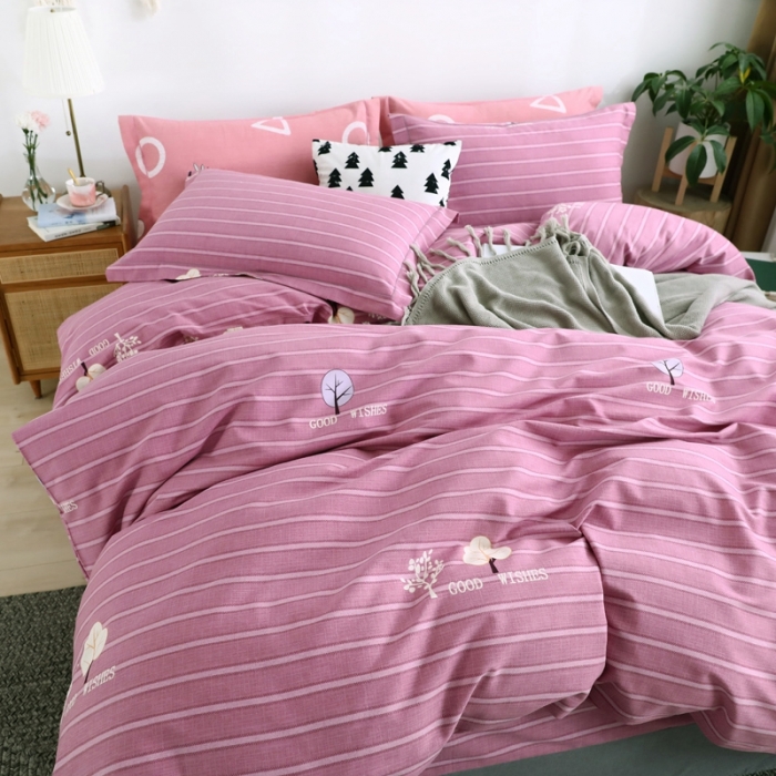 91家纺网 家纺一手货源 找家纺 润淳 2025新款加厚活性磨毛四件套纯棉三件套 醉风吟