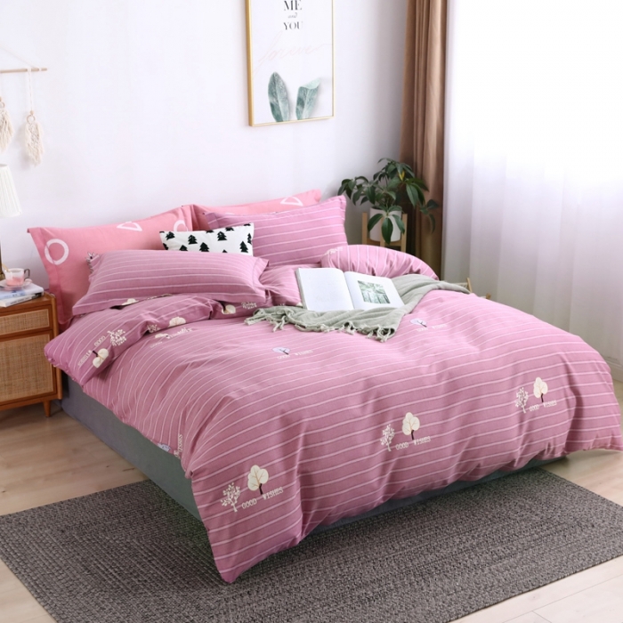 91家纺网 家纺一手货源 找家纺 润淳 2025新款加厚活性磨毛四件套纯棉三件套 醉风吟