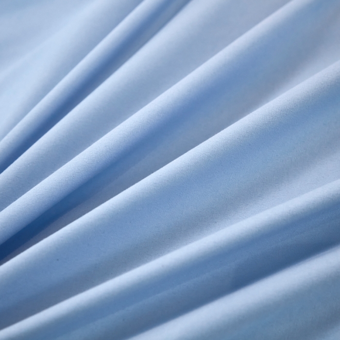 91家纺网 家纺一手货源 找家纺 啊雅家居 2025新款水洗棉加绒单面绒被套 天空兰加牛奶绒