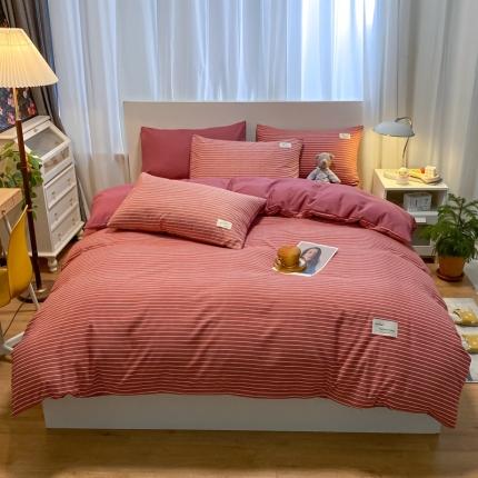 91家纺网 家纺一手货源 找家纺 （总）水墨江南2023新款复古格子系列四件套-第二套图