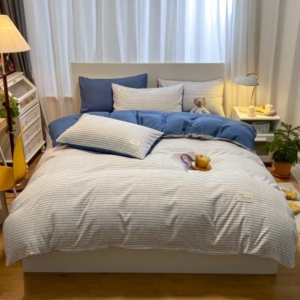 91家纺网 家纺一手货源 找家纺 （总）水墨江南2023新款复古格子系列四件套-第二套图