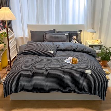 91家纺网 家纺一手货源 找家纺 （总）水墨江南2023新款复古格子系列四件套-第二套图