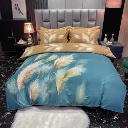 91家纺网 家纺一手货源 找家纺 （总）金爱家2023新款大版磨毛四件套花卉系列