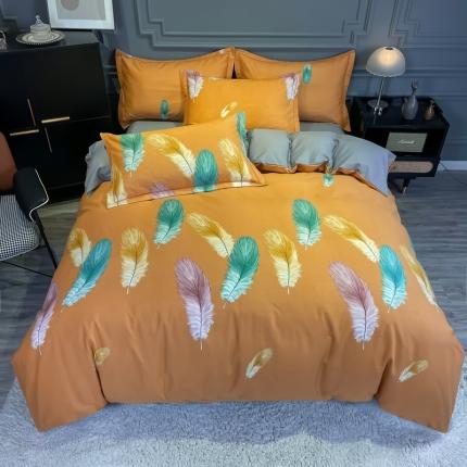 91家纺网 家纺一手货源 找家纺 （总）金爱家2023新款大版磨毛四件套花卉系列