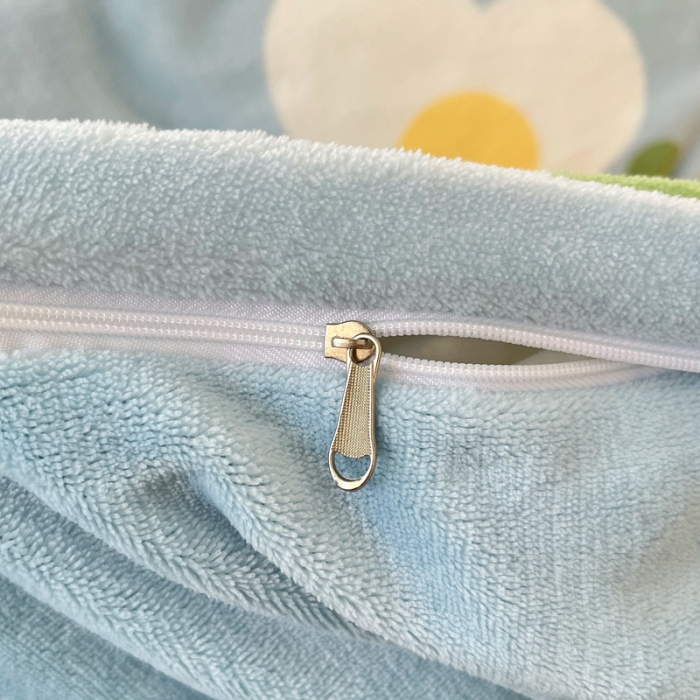 91家纺网 家纺一手货源 找家纺 金爱家 2023新款牛奶绒小清新四件套 大橙橙