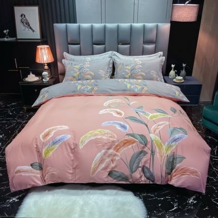 91家纺网 家纺一手货源 找家纺 （总）金爱家2023新款大版磨毛四件套花卉系列