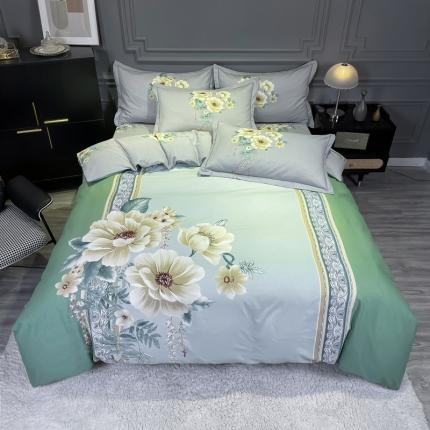 91家纺网 家纺一手货源 找家纺 （总）金爱家2023新款大版磨毛四件套花卉系列