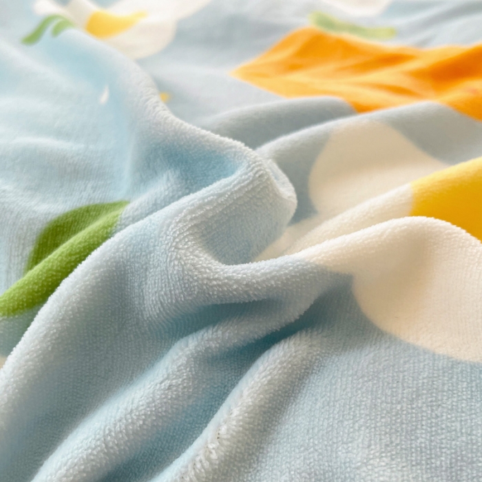 91家纺网 家纺一手货源 找家纺 金爱家 2023新款牛奶绒小清新四件套 大橙橙