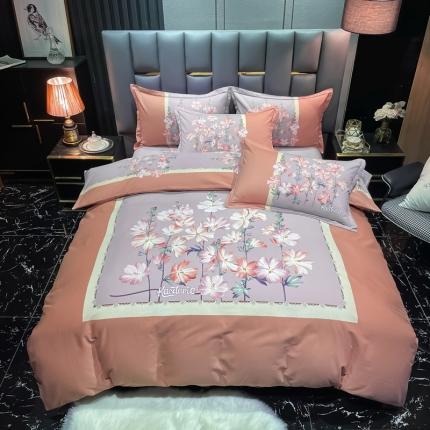 91家纺网 家纺一手货源 找家纺 （总）金爱家2023新款大版磨毛四件套花卉系列