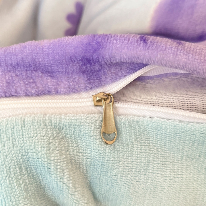 91家纺网 家纺一手货源 找家纺 金爱家 2023新款牛奶绒小清新四件套 花开富贵