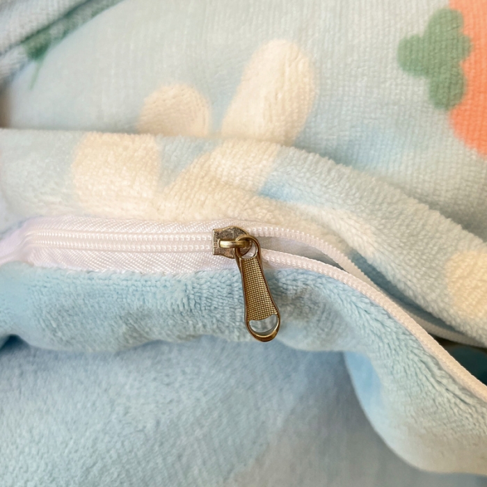 91家纺网 家纺一手货源 找家纺 金爱家 2023新款牛奶绒小清新四件套 蓝色