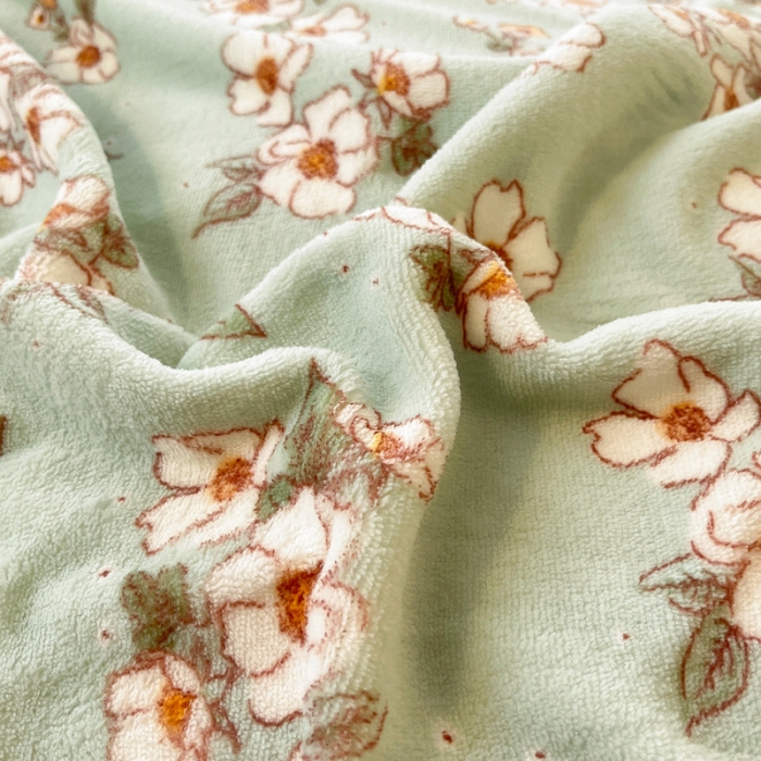 91家纺网 家纺一手货源 找家纺 金爱家 2023新款牛奶绒小清新四件套 浪漫花季