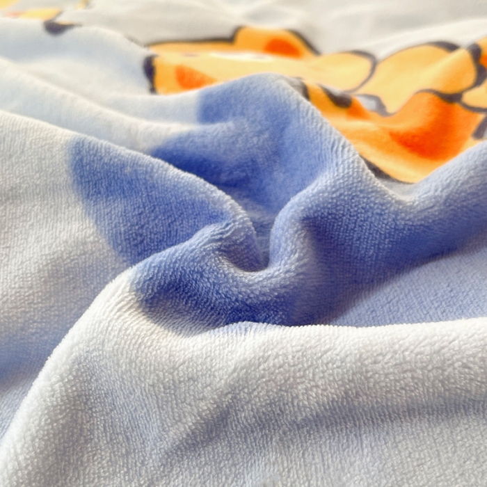 91家纺网 家纺一手货源 找家纺 金爱家 2023新款牛奶绒小清新四件套 七彩小熊