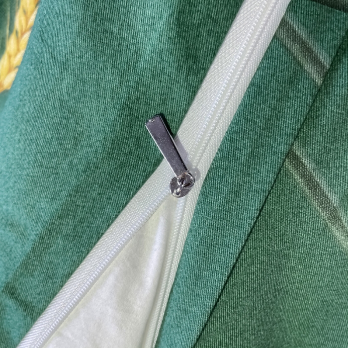 91家纺网 家纺一手货源 找家纺 金爱家2023新款大版磨毛四件套花卉系列 稻香-绿