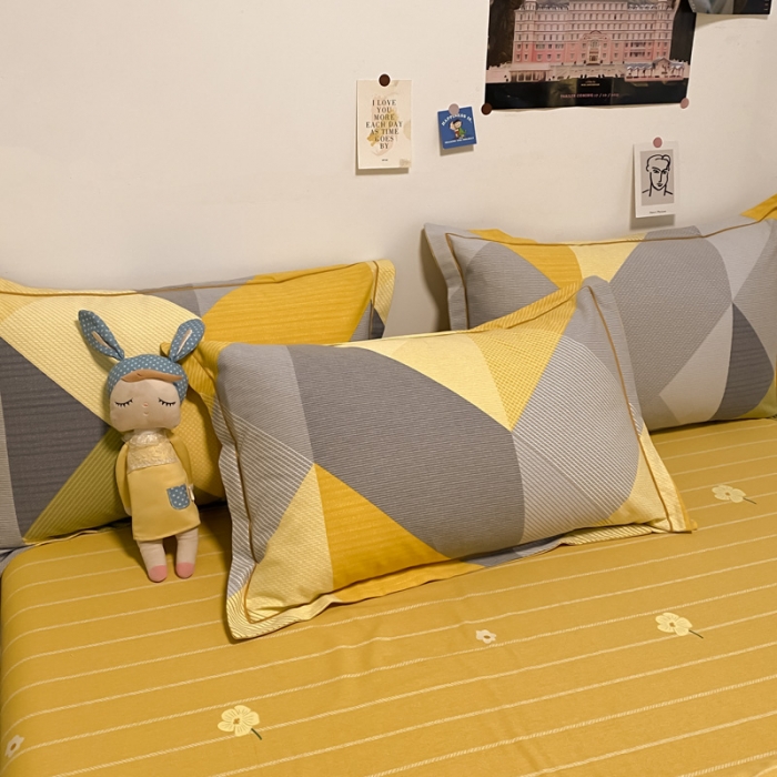 91家纺网 家纺一手货源 找家纺 （总）金爱家 2023新款纯棉生态磨毛小清新四件套