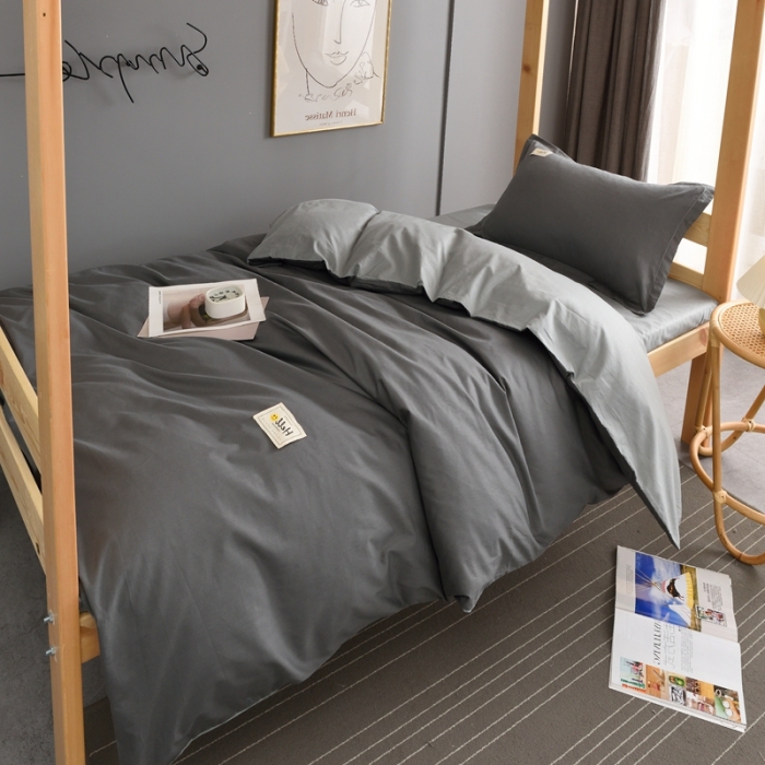 91家纺网 家纺一手货源 找家纺 （总）卡迪亚全棉13372学生纯色三件套