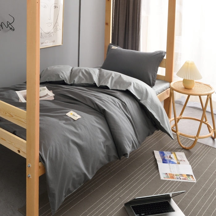 91家纺网 家纺一手货源 找家纺 （总）卡迪亚全棉13372学生纯色三件套