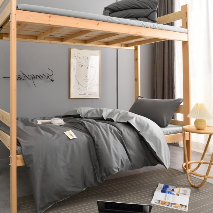 91家纺网 家纺一手货源 找家纺 （总）卡迪亚全棉13372学生纯色三件套