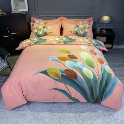 金爱家2023新款大版磨毛四件套花卉系列 夏日时光-粉