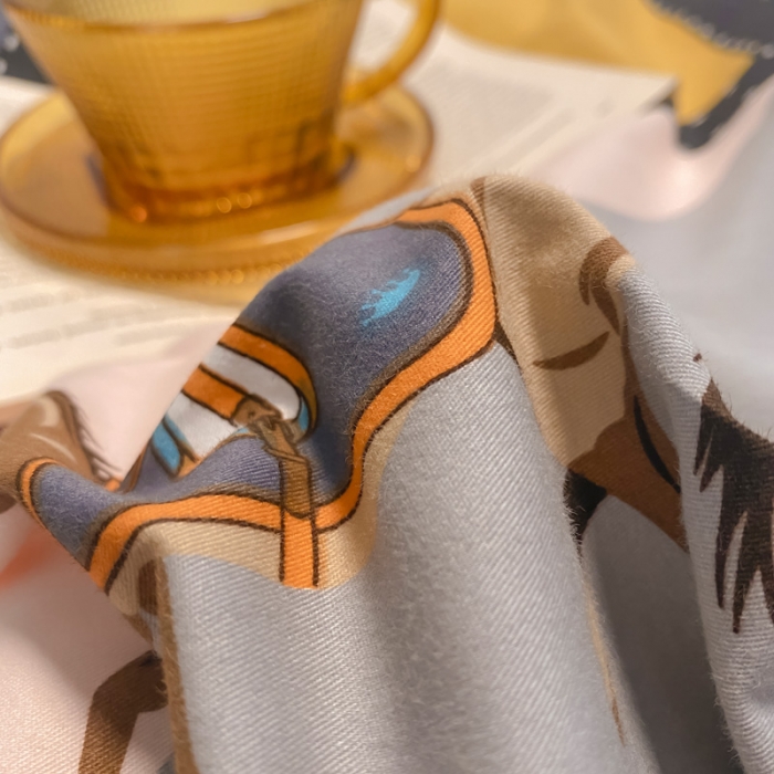 91家纺网 家纺一手货源 找家纺 金爱家 2023新款纯棉生态磨毛小清新四件套 莫吉托-蓝