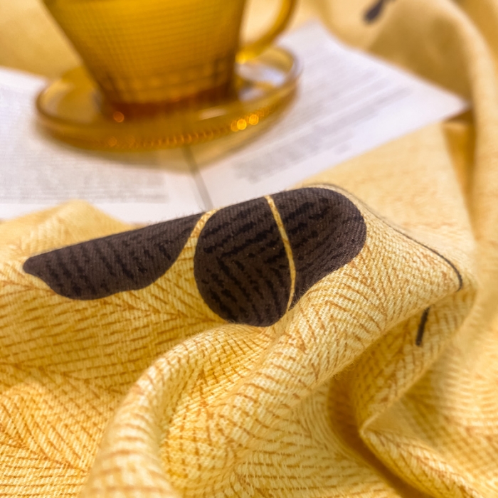 91家纺网 家纺一手货源 找家纺 金爱家 2023新款纯棉生态磨毛小清新四件套 情人草-黄