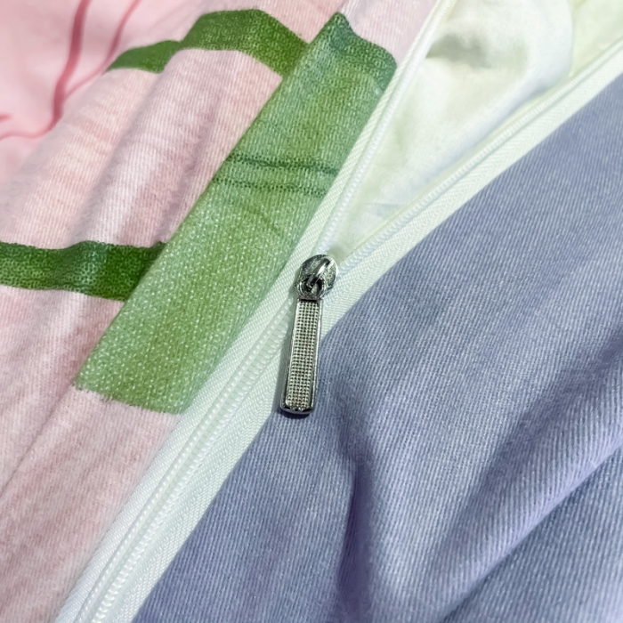 91家纺网 家纺一手货源 找家纺 金爱家2023新款大版磨毛四件套花卉系列 烟萝粉