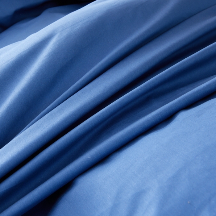 91家纺网 家纺一手货源 找家纺 卡迪亚家纺2022新款全棉13372学生纯色三件套 牛仔蓝