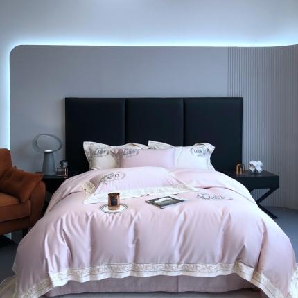 91家纺网 家纺一手货源 找家纺 （总）馨蕊2022秋冬新品100支高定系列全棉四件套-蝶舞