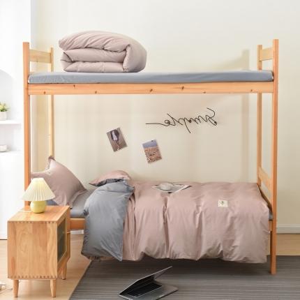 91家纺网 家纺一手货源 找家纺 （总）2024新款单人学生宿舍学生床三件套13372纯棉纯色全棉斜纹素色