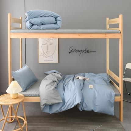 91家纺网 家纺一手货源 找家纺 （总）2024新款单人学生宿舍学生床三件套13372纯棉纯色全棉斜纹素色