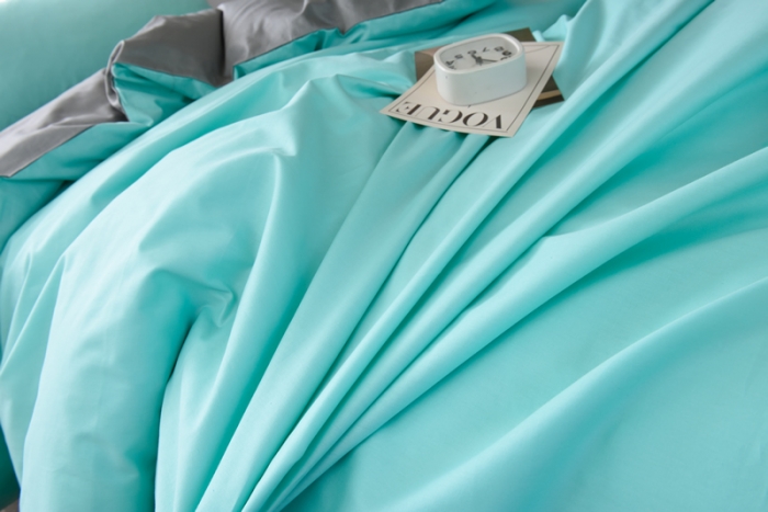 91家纺网 家纺一手货源 找家纺 晶缦 2022新款宿舍学生床全棉13372纯色三件套 蒂芙蓝