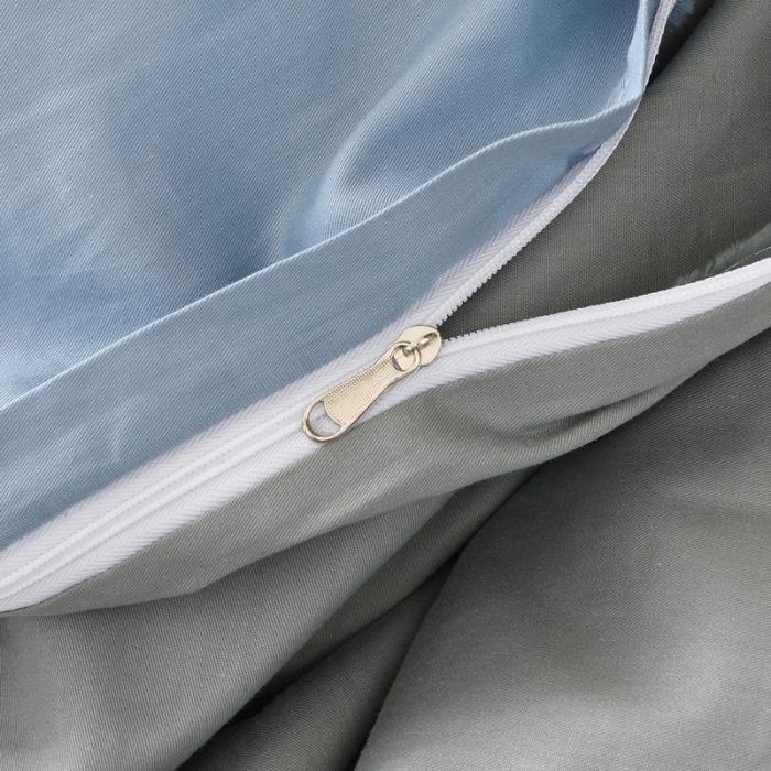 91家纺网 家纺一手货源 找家纺 晶缦 2022新款宿舍学生床全棉13372纯色三件套 兰灰