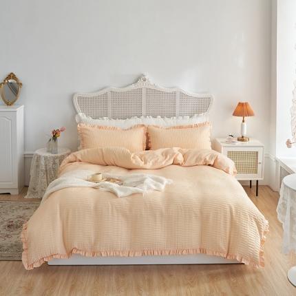 91家纺网 家纺一手货源 找家纺 （总）风向标家纺2022新款40s水波纹提花水洗棉四件套