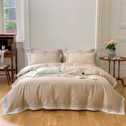 91家纺网 家纺一手货源 找家纺 总）馨蕊家居2022秋冬新品100支高定系列全棉四件套-觅夏