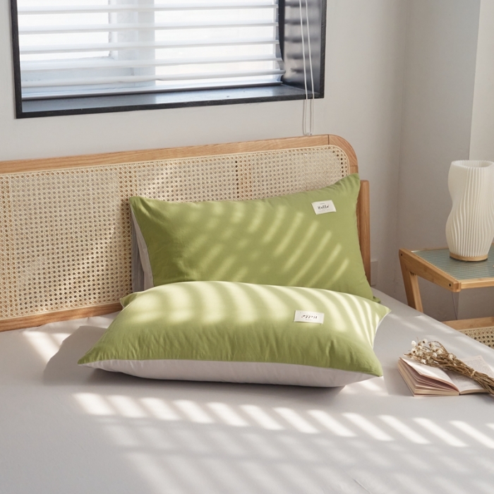 91家纺网 家纺一手货源 找家纺 （总）ab家纺 2022新款全棉水洗棉四件套（格子+素色）