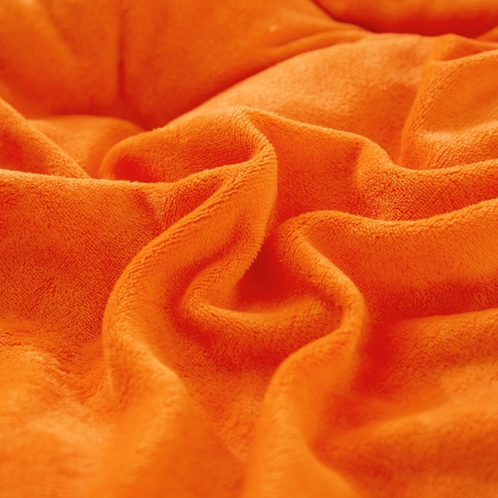 91家纺网 家纺一手货源 找家纺 找底底新款230g牛奶绒法莱绒刺绣蕾丝边床裙款四件套 橘橙色