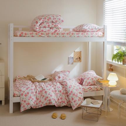 91家纺网 家纺一手货源 找家纺 寐眠 2022新款全棉印花学生三件套 樱花树下