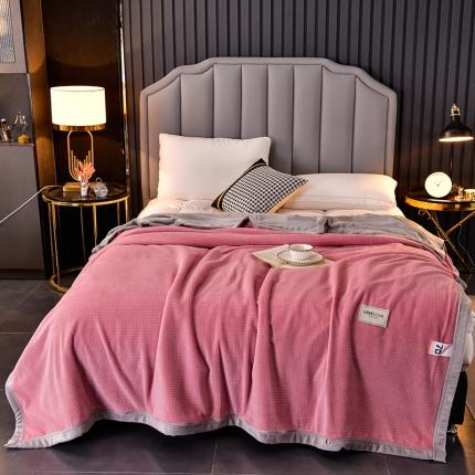 91家纺网 家纺一手货源 找家纺 （总）小牛席业 2022新款雕花牛奶毛毯系列-华夫格