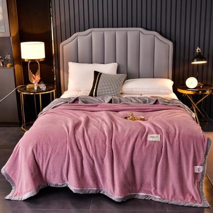 91家纺网 家纺一手货源 找家纺 （总）小牛席业 2022新款雕花牛奶毛毯系列-小三角