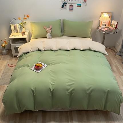 91家纺网 家纺一手货源 找家纺 （总）火麒麟家纺 2023新款水洗棉双拼四件套-四季予你