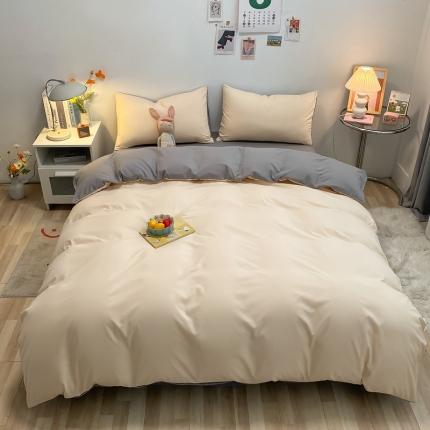 91家纺网 家纺一手货源 找家纺 （总）火麒麟家纺 2023新款水洗棉双拼四件套-四季予你