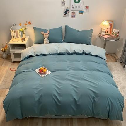 91家纺网 家纺一手货源 找家纺 （总）火麒麟家纺 2023新款水洗棉双拼四件套-四季予你