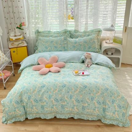 91家纺网 家纺一手货源 找家纺 （总）艾唯希 2024新款法式花边全棉四件套