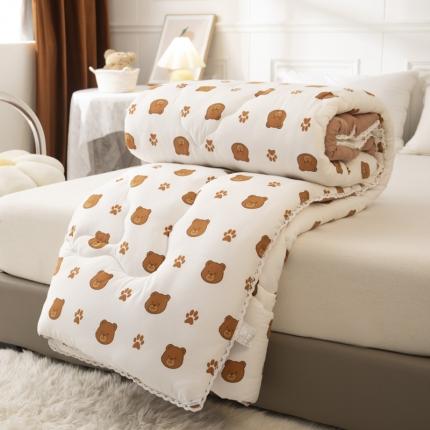 91家纺网 家纺一手货源 找家纺 （总）U被家纺 2022新款小清新四季被春秋冬被 实拍图